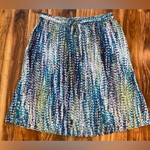 Christopher&Banks Blue and Green Patterned Skirt